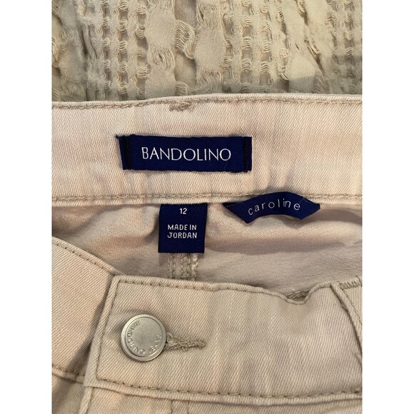 Bandolino Jeans Caroline Size 12 Cream Lightweight Pants 98% Cotton 2% Spandex - Picture 9 of 12
